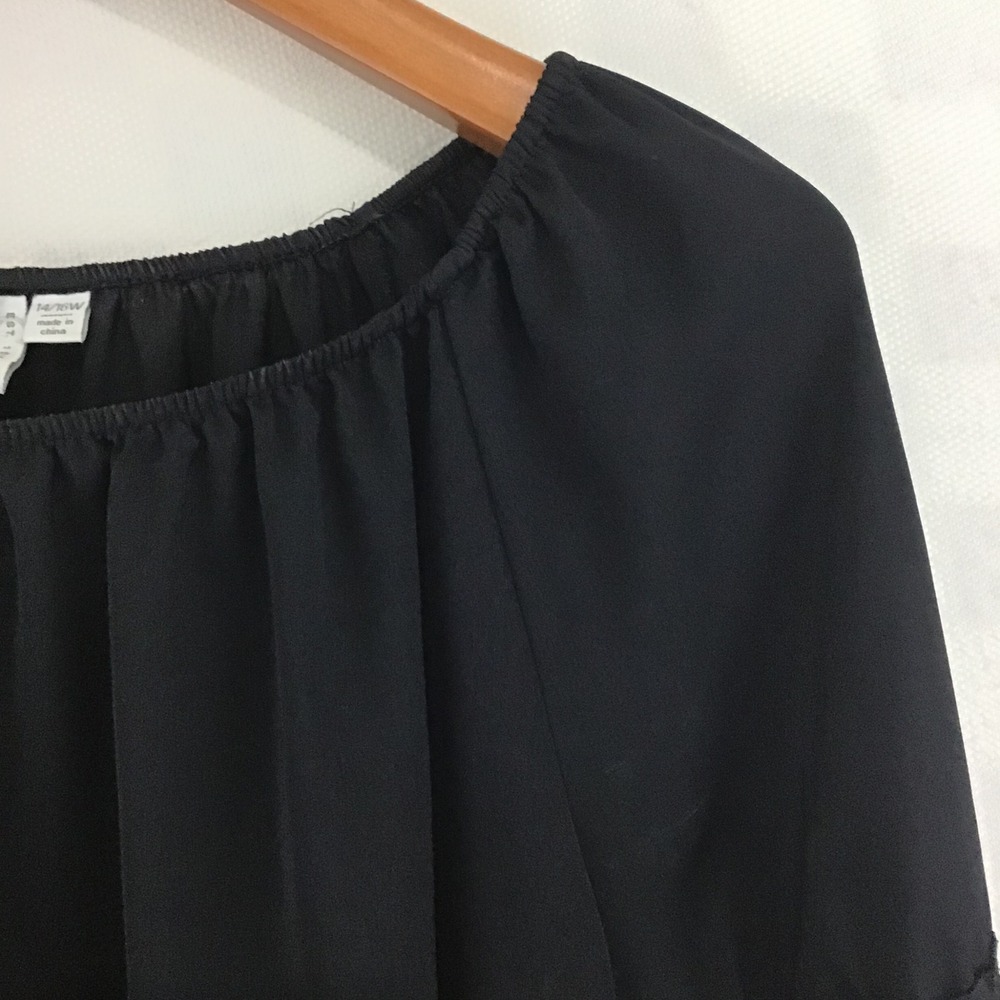 Est. 1946 Black Off Shoulder Bell Sleeve Lace‎ Crochet Blouse Plus Size 14/16W - Picture 3 of 7